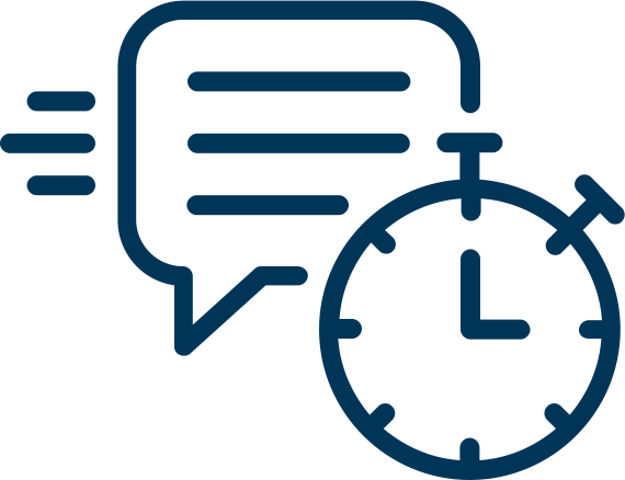 Message bubble with stopwatch
